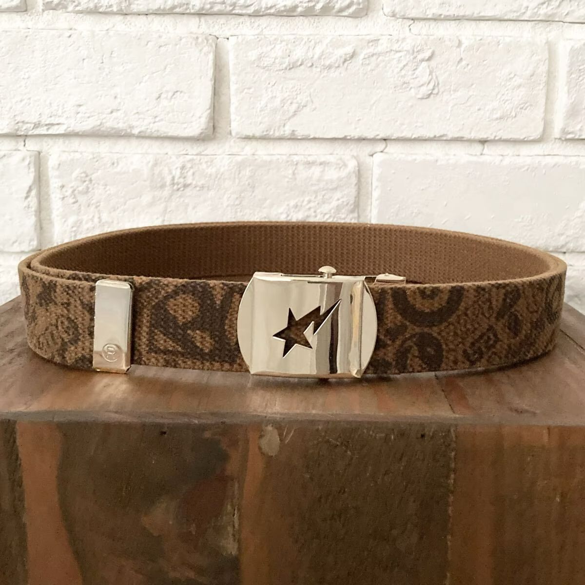 BAPE MIX LOGO GI ベルト ブラウン a bathing ape star belt BAPE STA 