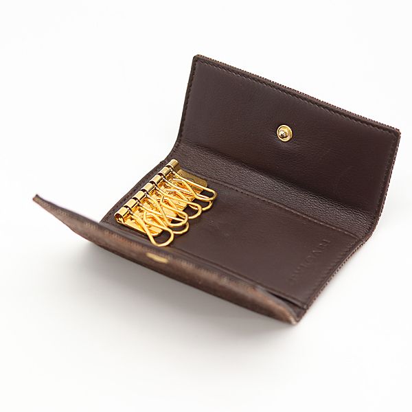 ブルガリ キーケース レザー ブラウンカラー ファッション ブランド