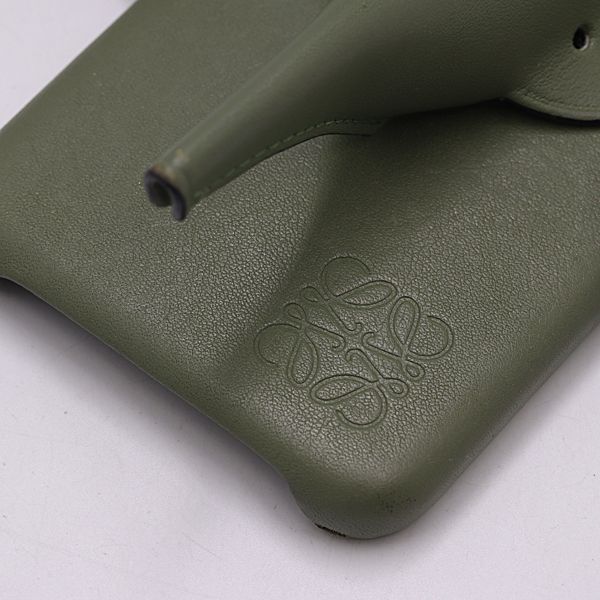 箱付 良品 LOEWE ロエベ エレファント ポケット カーキグリーンカラー