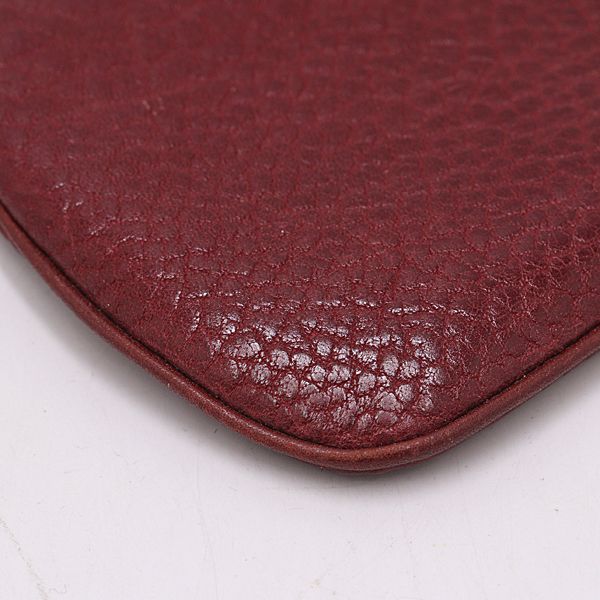 箱付 カルティエ マストライン コインケース レザー ボルドーカラー