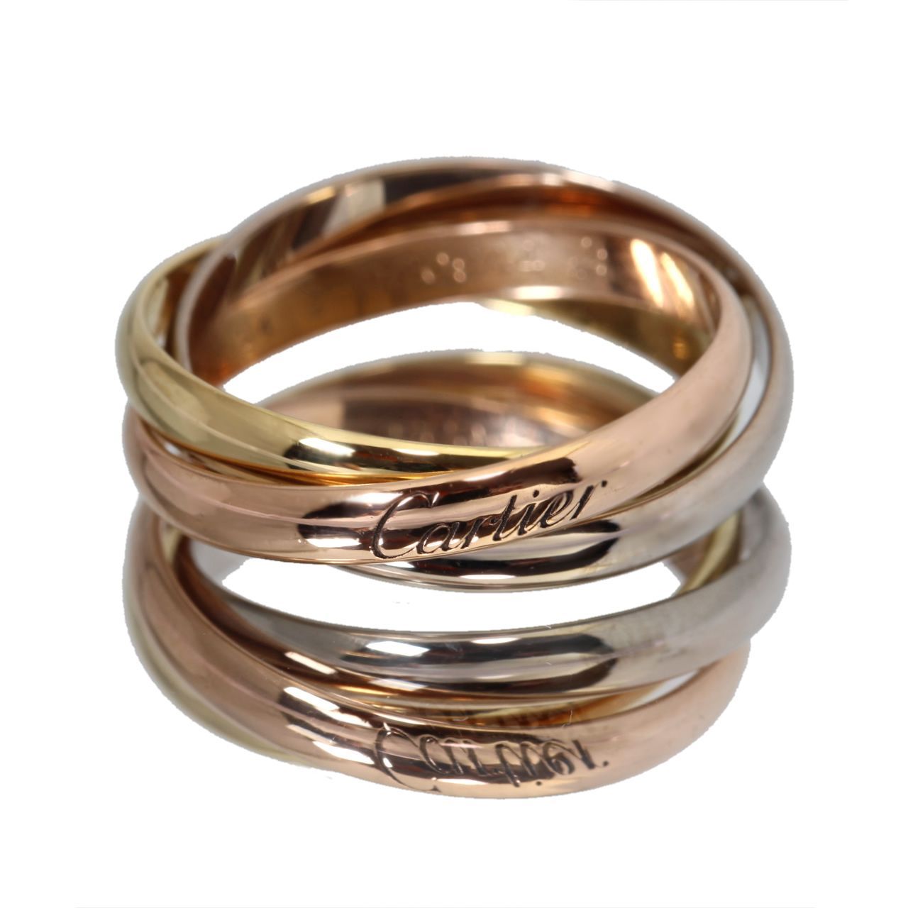 美品 カルティエ Cartier 3連 リング 54 14号 K18 カルティエ Cartier 
