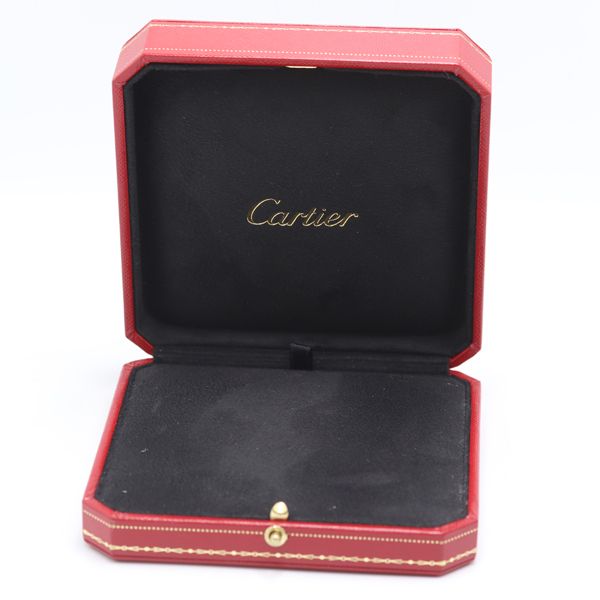 箱付 美品 カルティエ レッドカラー ネックレス 空箱二つ折り財布