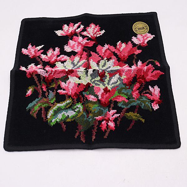 良品 フェイラー タオル ブラック/グリーン/花柄 3点セット アパレル