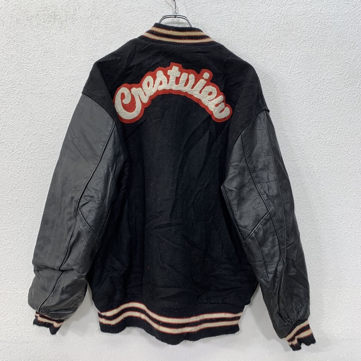 90s DeLONG スタジアムジャケット XL ブラック デロング スナップ