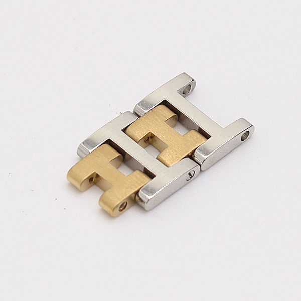 エルメス クリッパー 純正コマ 2コマ シルバー/ゴールド 12mm メンズ