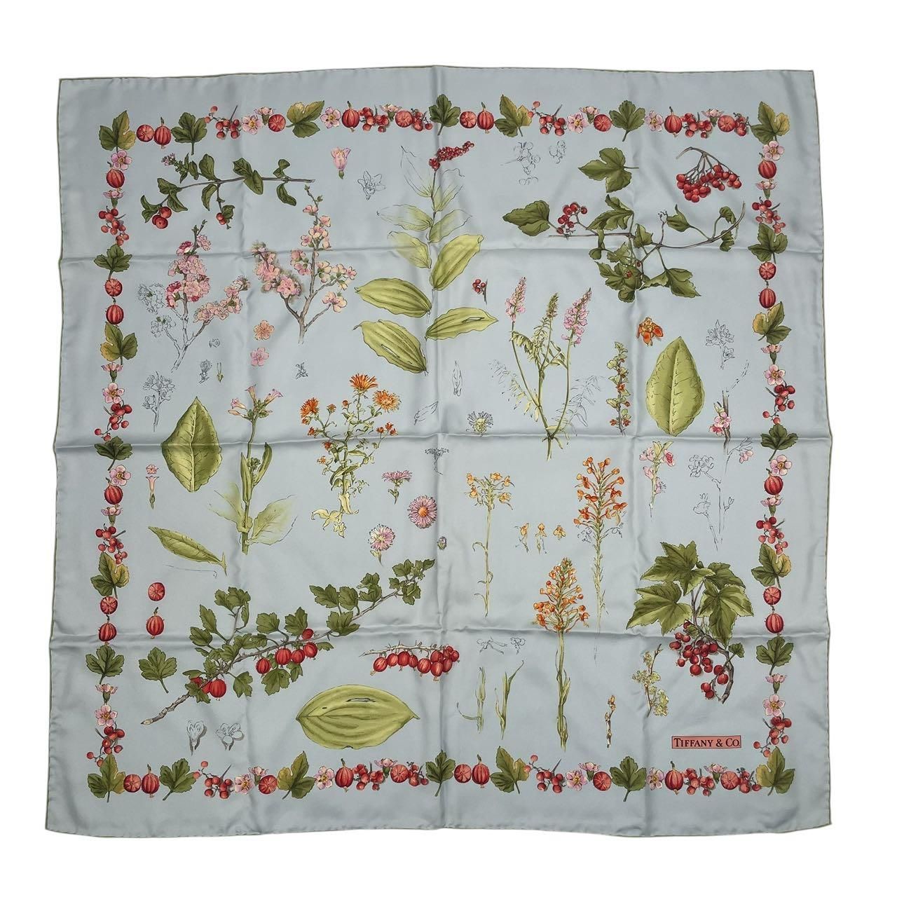 極美品 TIFFANY＆CO ティファニーアンド コー スカーフ シルク