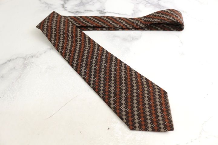 クリスチャンディオール ブランド ネクタイ ストライプ柄 シルク PO