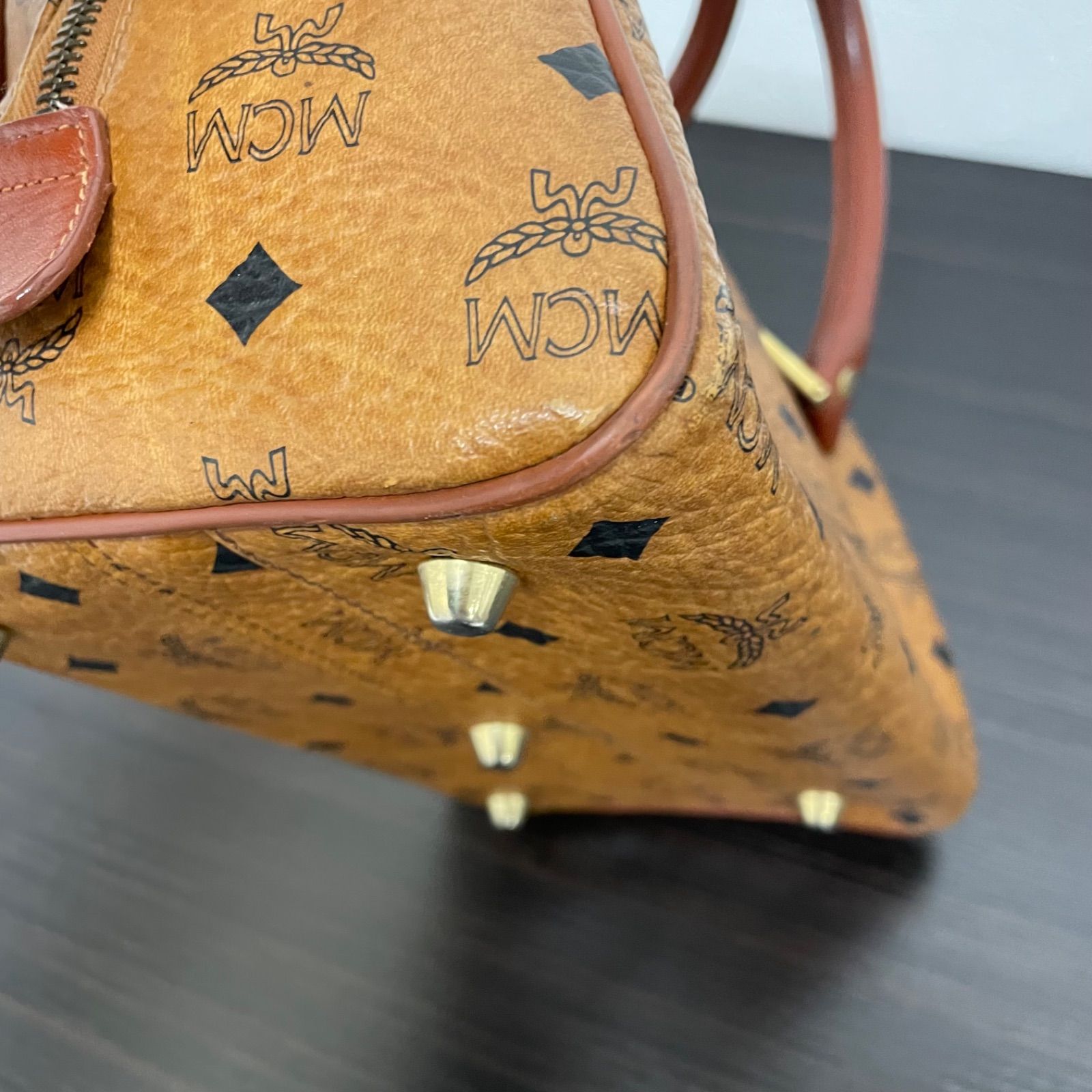 ☆ MCM エムシーエム ミニボストンバッグ レザー ハンドバッグ