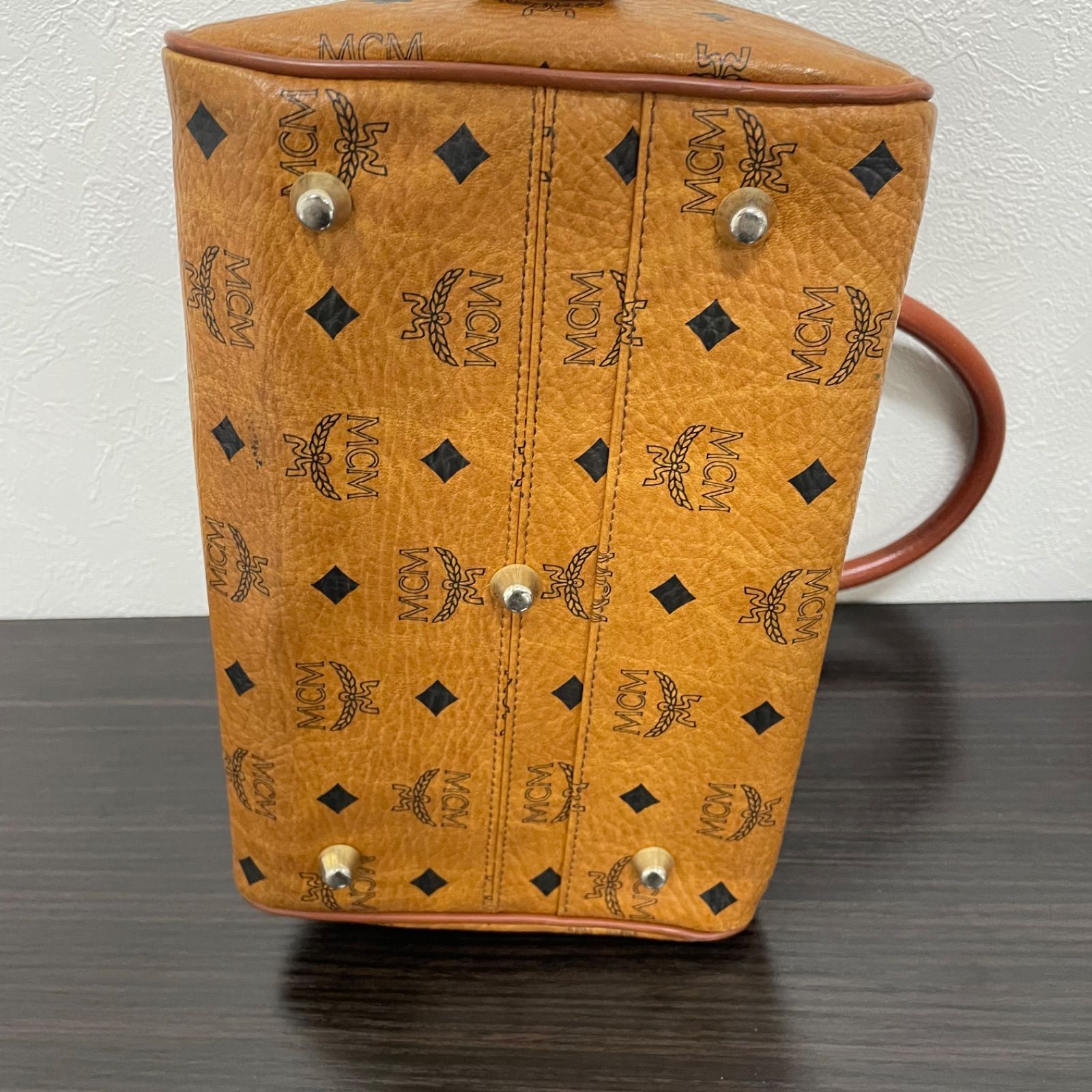 ☆ MCM エムシーエム ミニボストンバッグ レザー ハンドバッグ