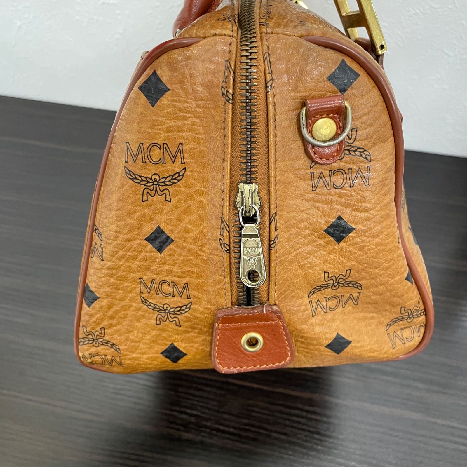 ☆ MCM エムシーエム ミニボストンバッグ レザー ハンドバッグ