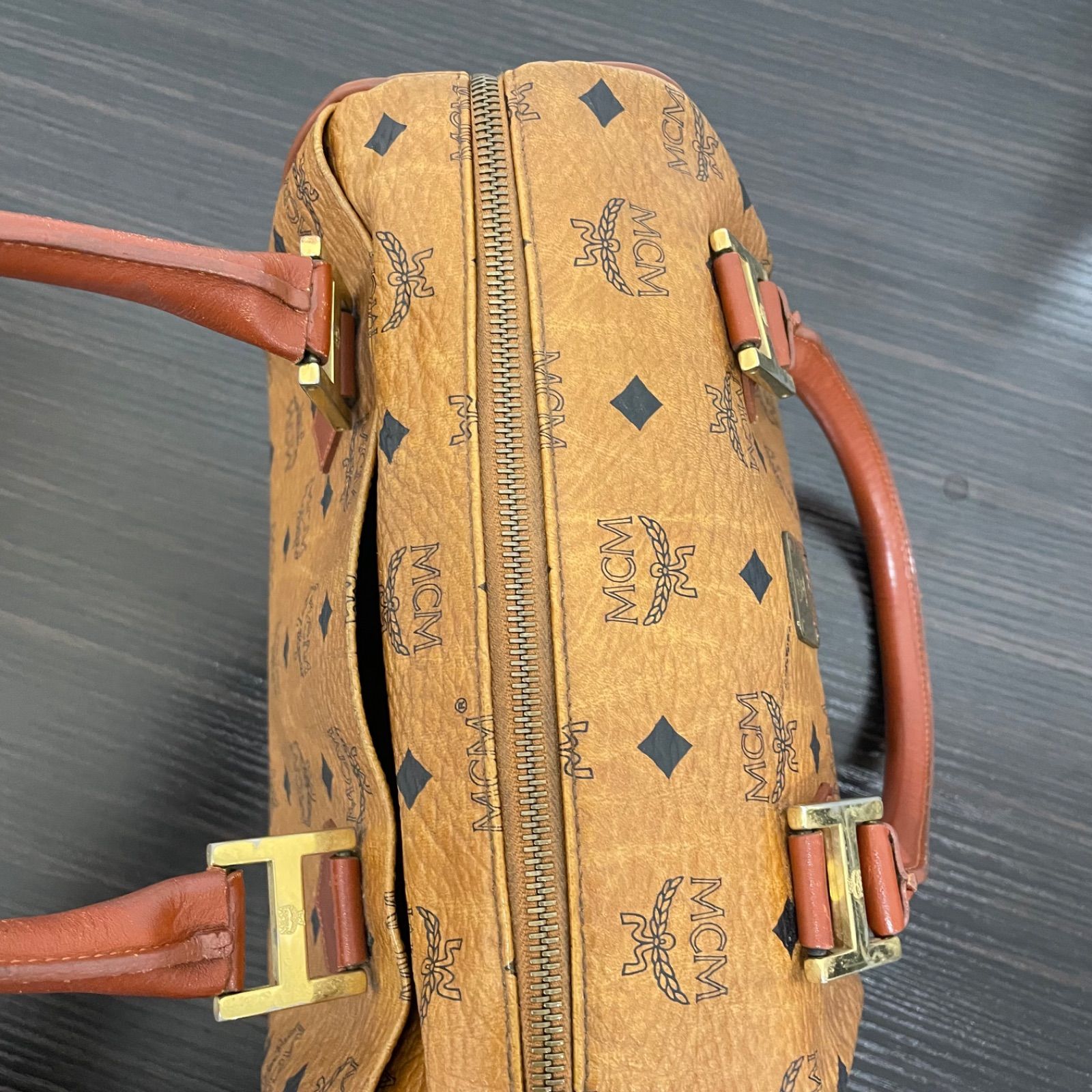 ☆ MCM エムシーエム ミニボストンバッグ レザー ハンドバッグ