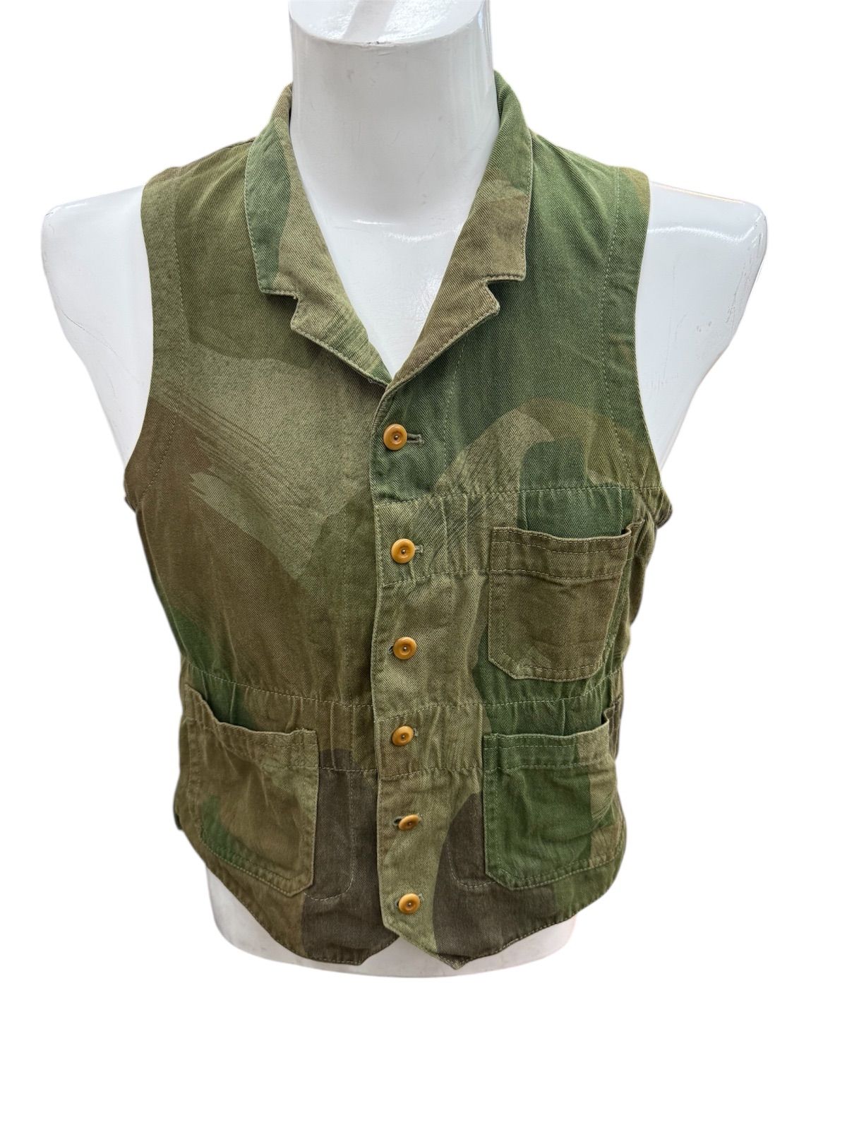 ナイジェルケーボン オーセンティック コットン ミリタリーベスト 46 カモフラ Nigel Cabourn ナイジェルケーボン オーセンティック コットン