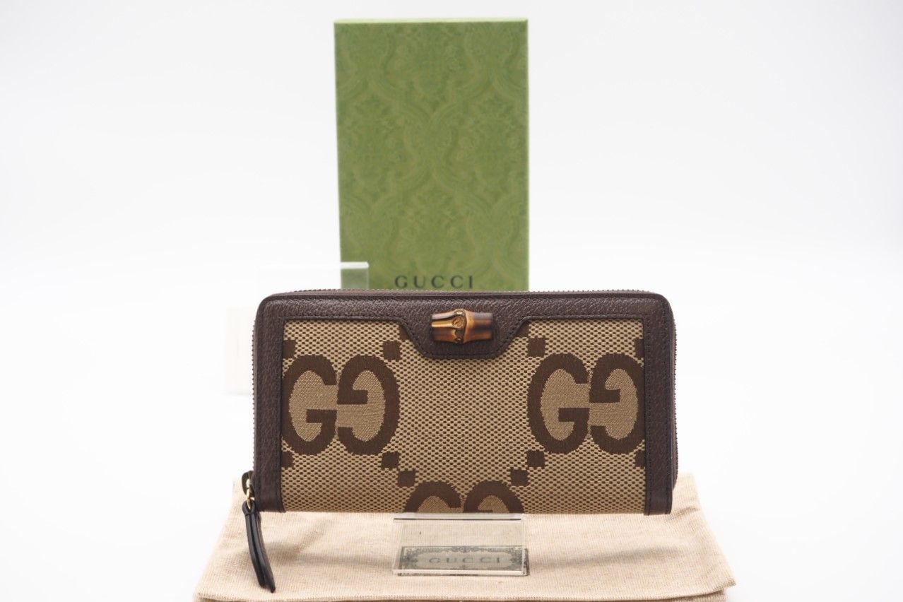☆3日以内返品可☆ 極美品 GUCCI グッチ ジャンボGG ラウンドジップ