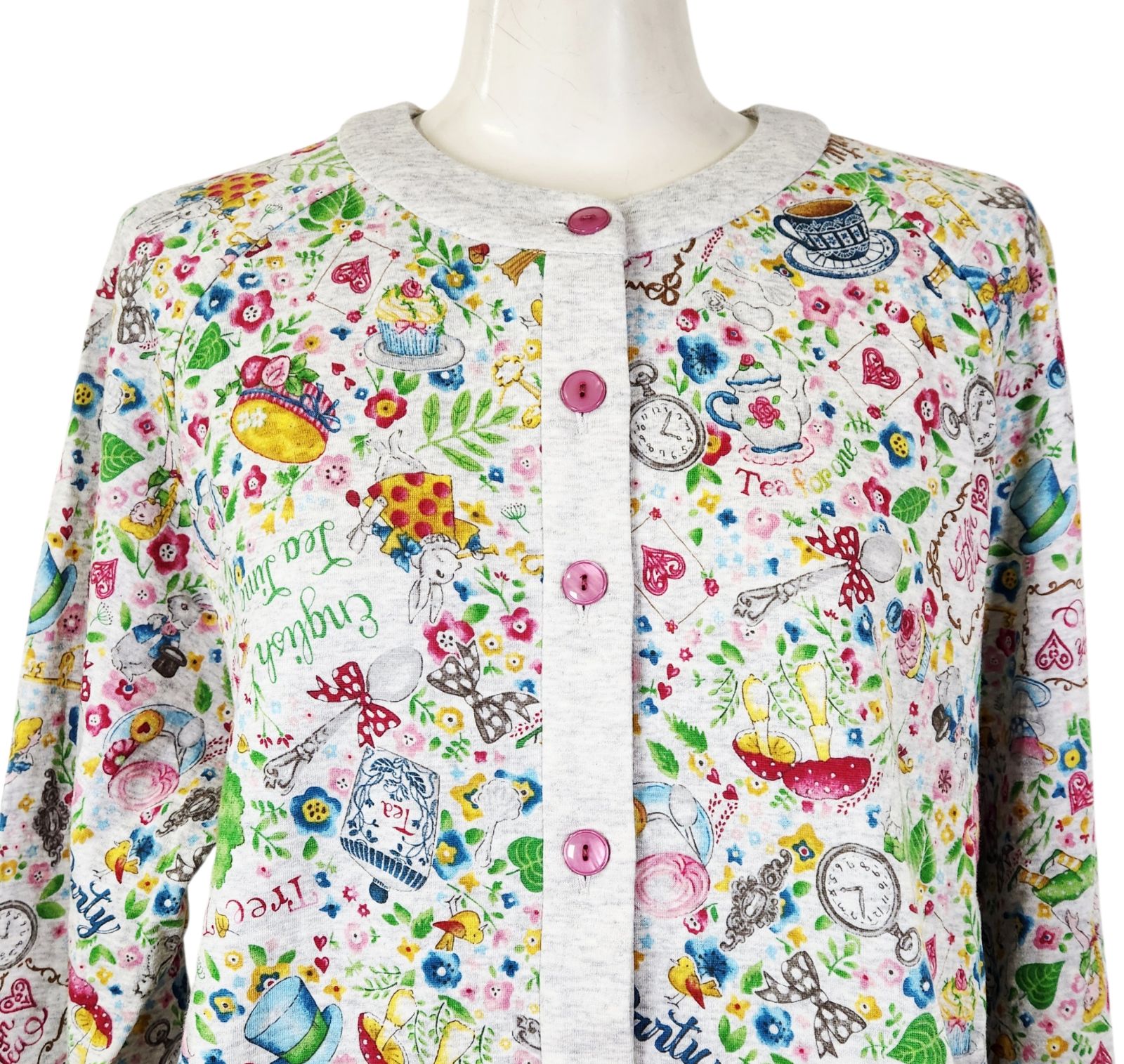 鴨居羊子パジャマ 新品未使用‼️TUNIC 長袖 全開きのパジャマ 40接結