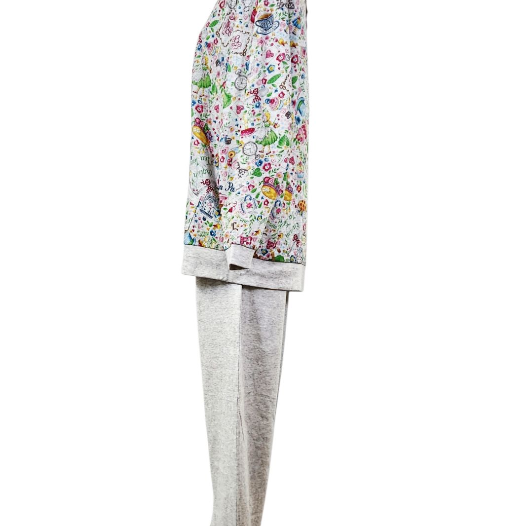 鴨居羊子パジャマ 新品未使用‼️TUNIC 長袖 全開きのパジャマ 40接結