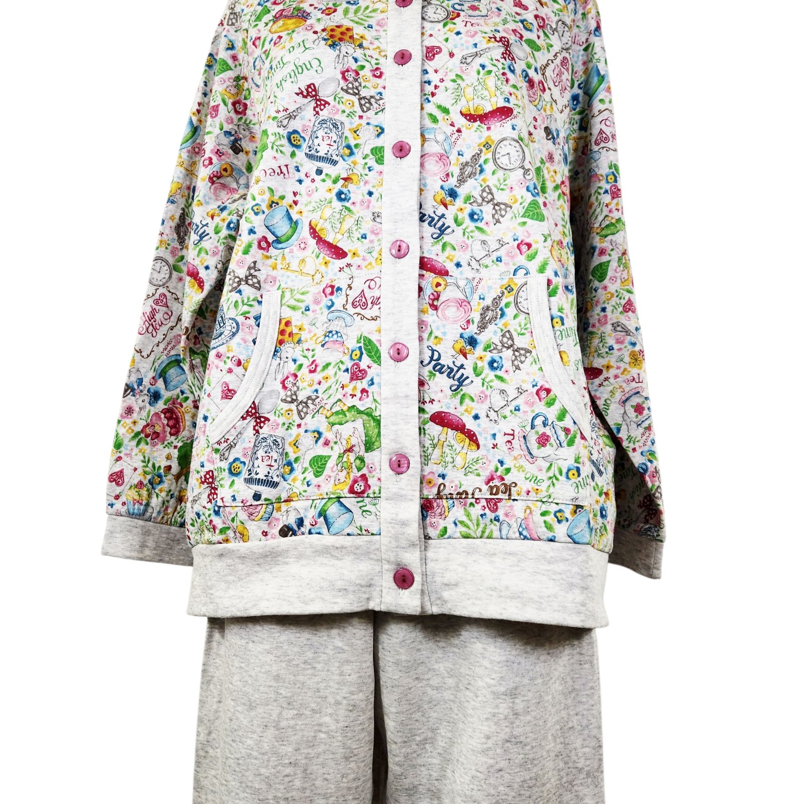 鴨居羊子パジャマ 新品未使用‼️TUNIC 長袖 全開きのパジャマ 40接結