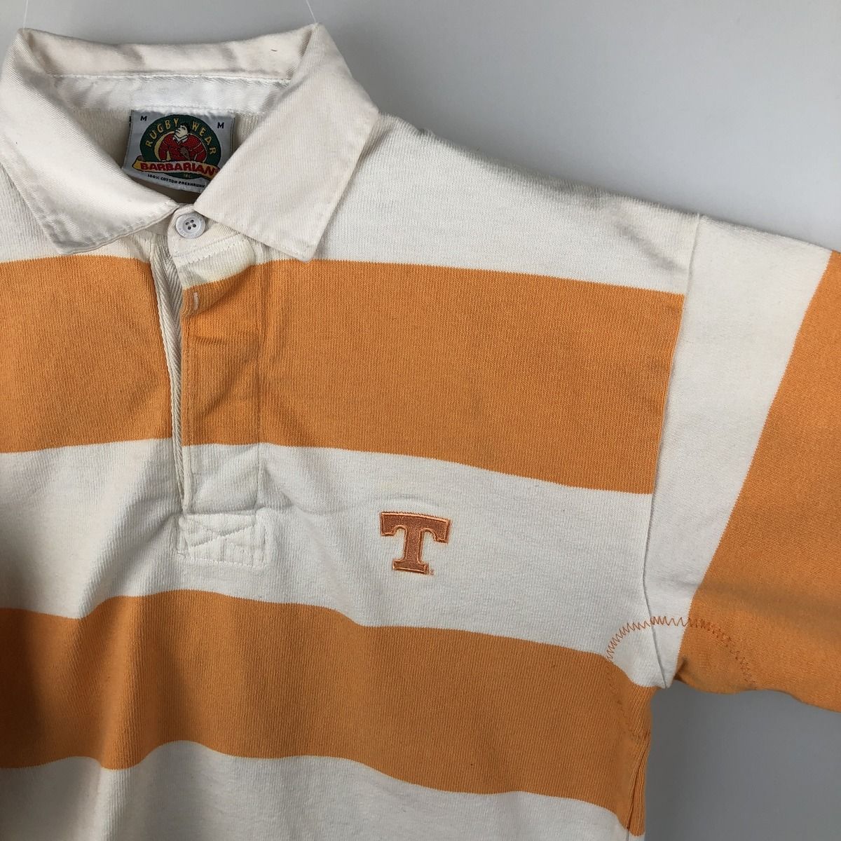 古着 90~00年代 バーバリアン BARBARIAN ボーダー柄 長袖 ラガーシャツ