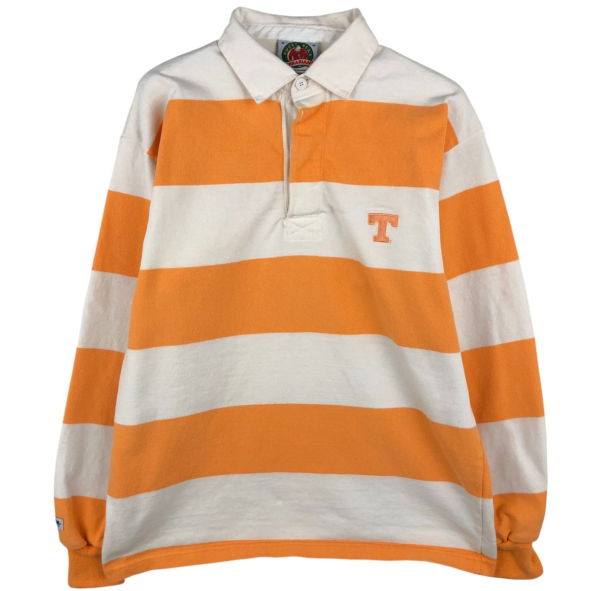 古着 90~00年代 バーバリアン BARBARIAN ボーダー柄 長袖 ラガーシャツ