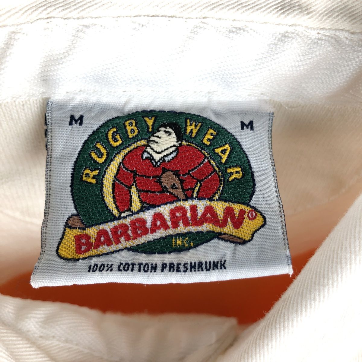 【カナダ製】バーバリアン　ヴィンテージ　ボーダーラガーシャツ　古着 古着 90~00年代 バーバリアン BARBARIAN 長袖 ラガーシャツ カナダ製