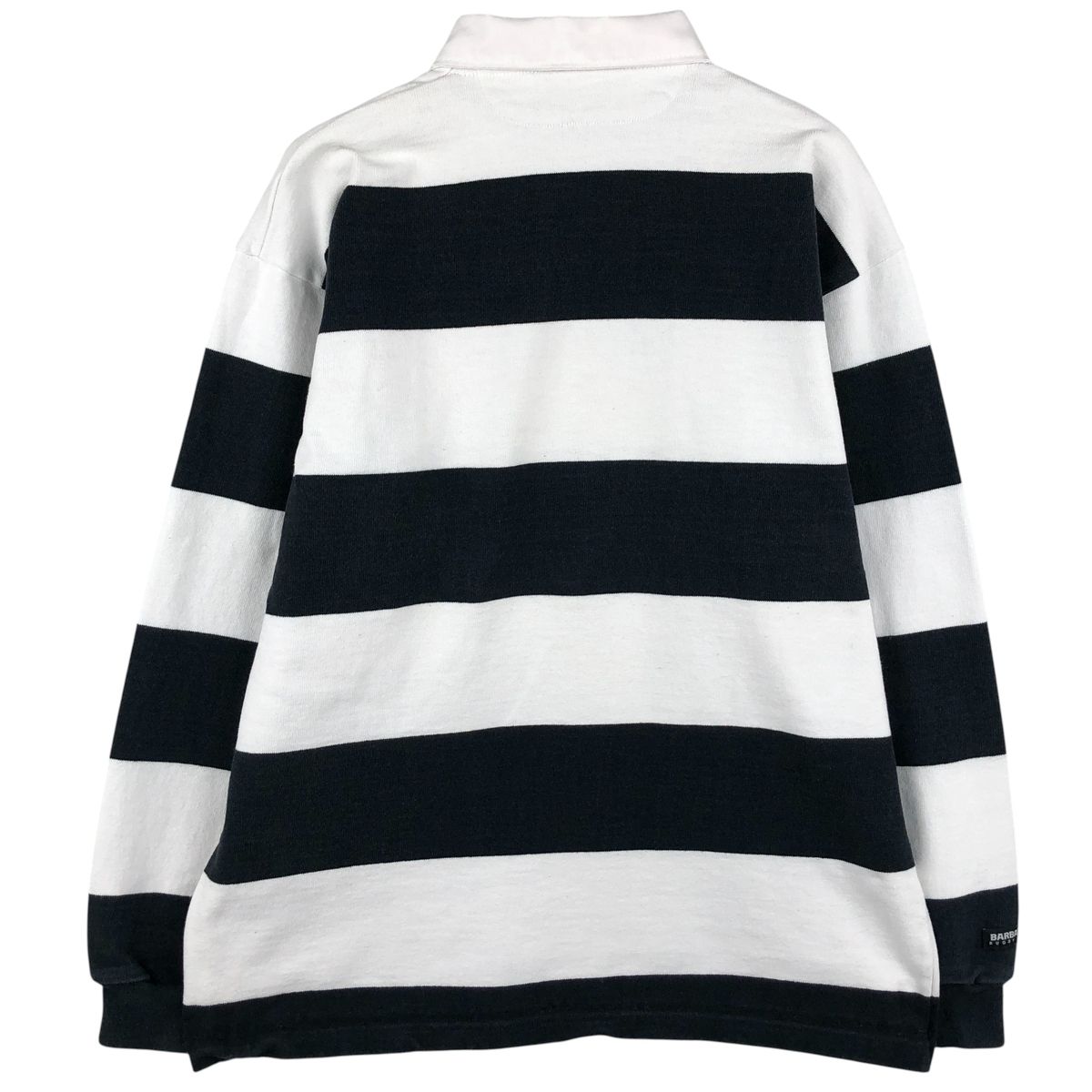 古着 90~00年代 バーバリアン BARBARIAN ボーダー柄 長袖 ラガーシャツ