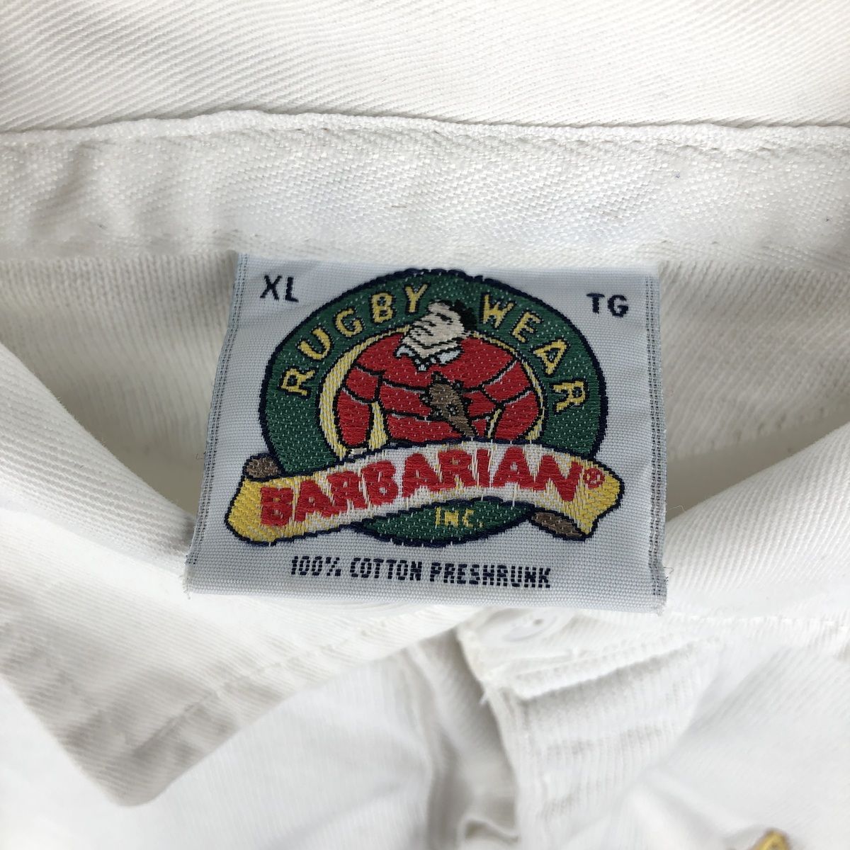 古着 90~00年代 バーバリアン BARBARIAN 長袖 ラガーシャツ カナダ製
