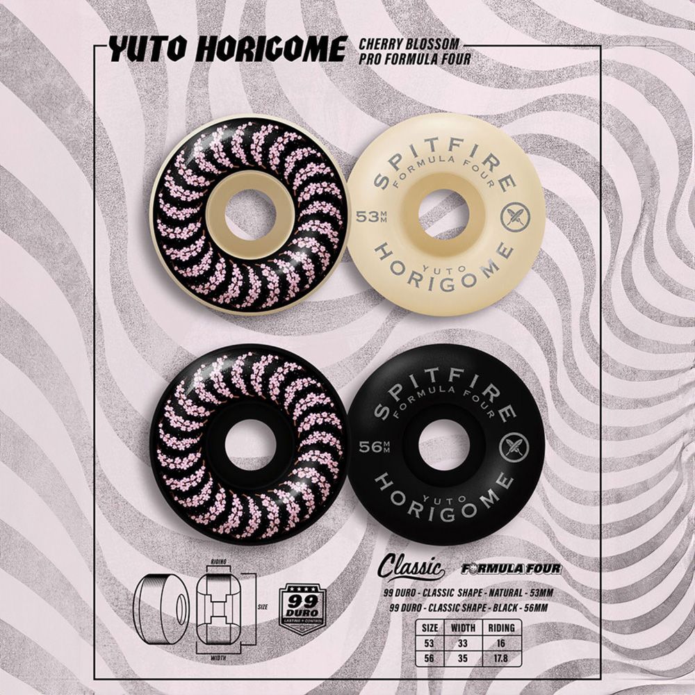 新品】SPITFIRE F4 99D YUTO HORIGOME CHERRY BLOSSOM CLASSIC 53mm