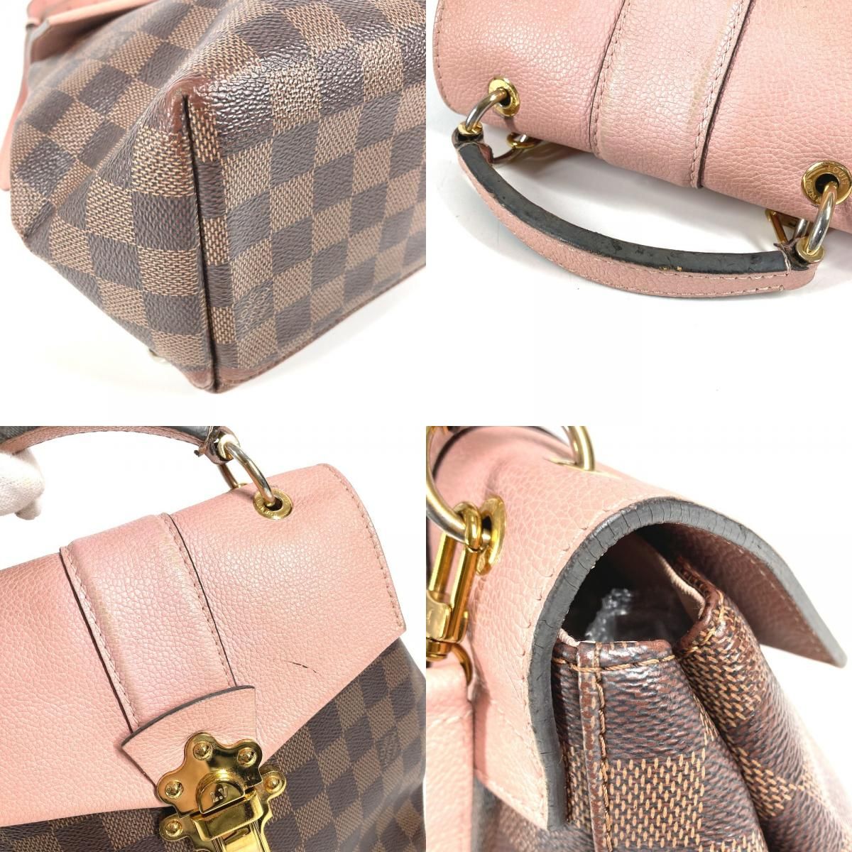 ルイヴィトン LOUIS VUITTON クランプトン N42262  ダミエ カバン ハンドバッグ  リュックサック ダミエキャンバス ピンク ルイヴィトン LOUIS VUITTON クランプトン N42262 ダミエ カバン