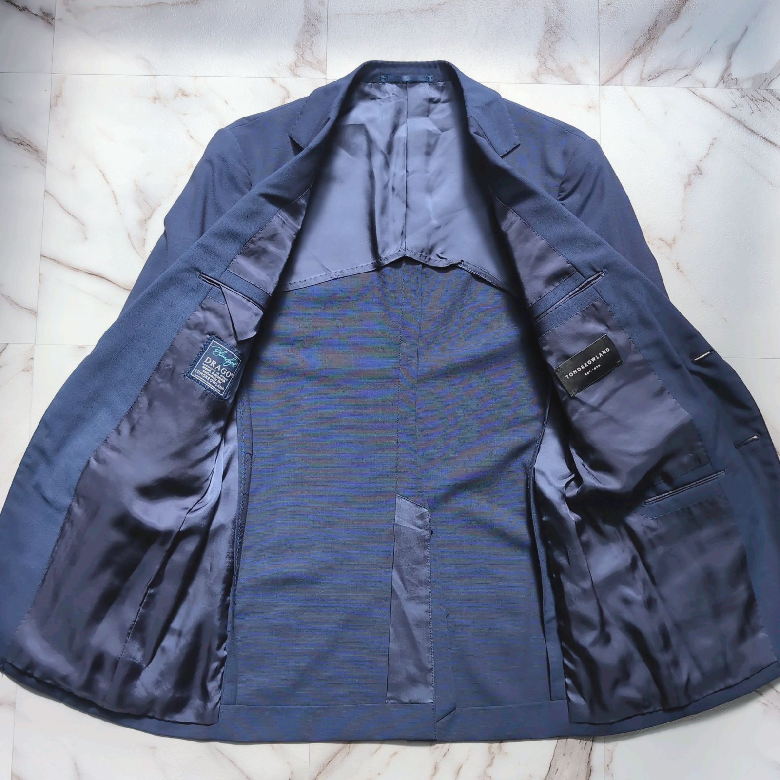 Tomorrowland DRAGO Blue Feel 別注生地 トロピカルウールモヘヤ 2B