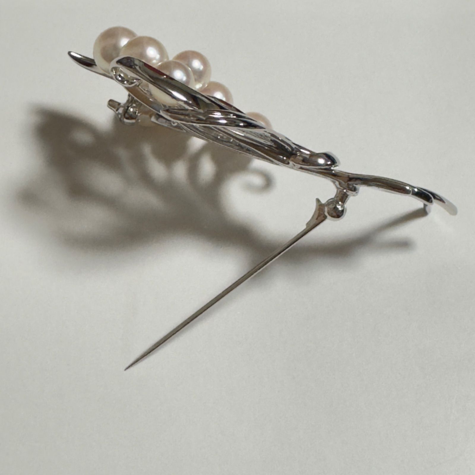 ミキモト MIKIMOTO花束ブローチsilver - メルカリ