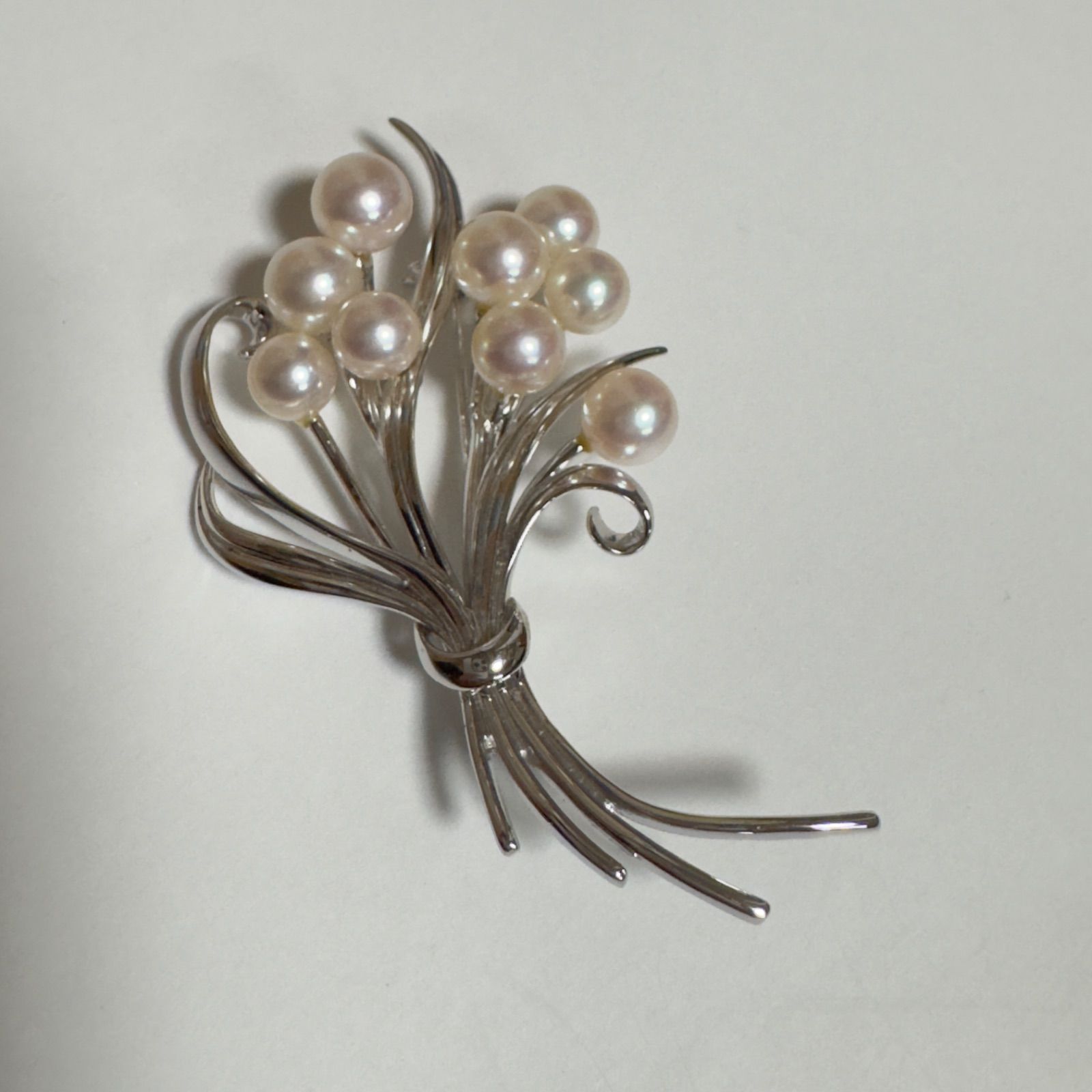 ミキモト MIKIMOTO花束ブローチsilver - メルカリ