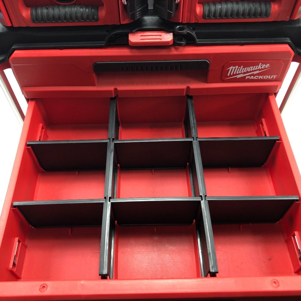 Milwaukee ツールBOX PACKOUT 引き出し収納 3段 48-22-8443 レッド