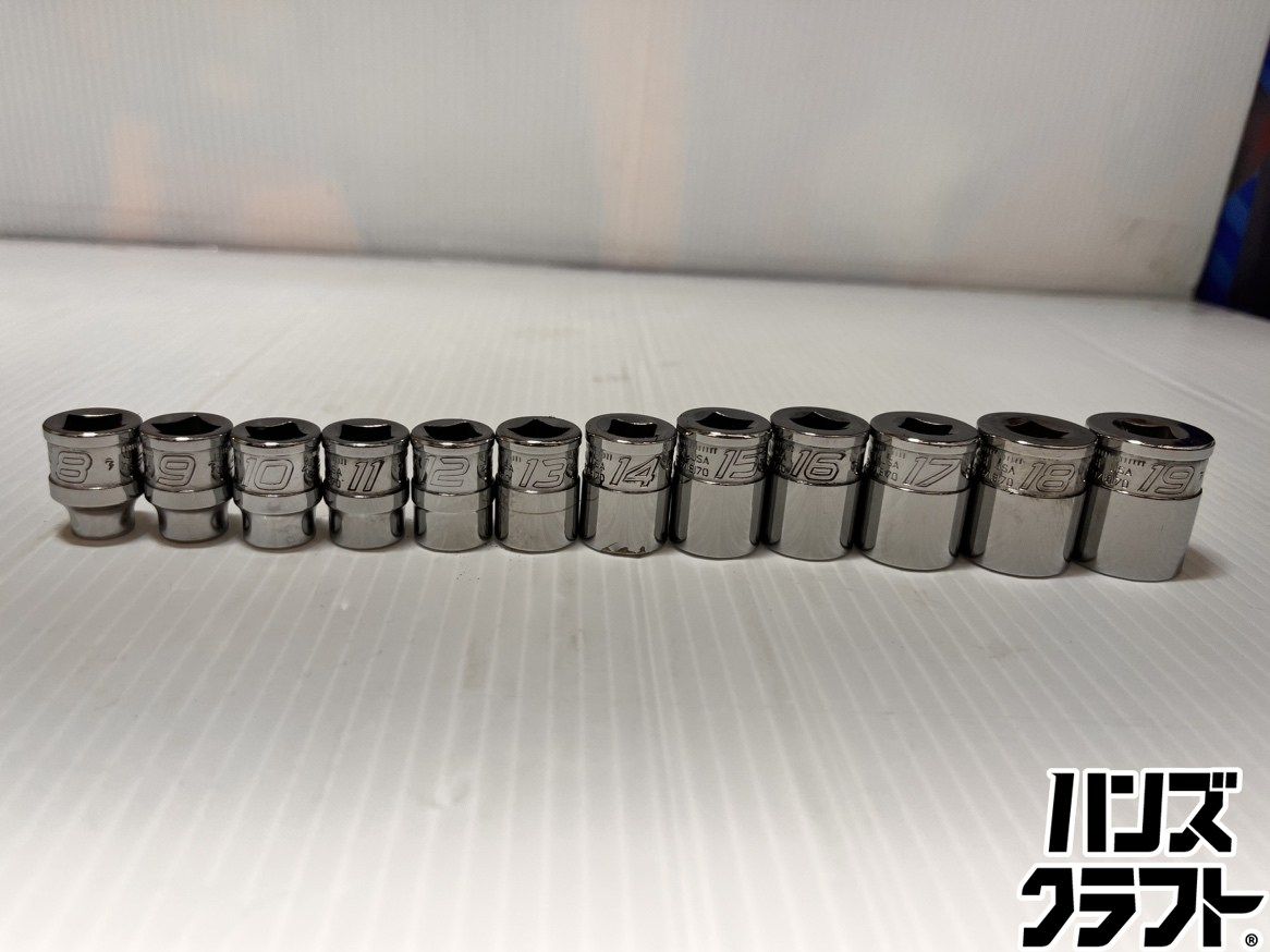 スナップオン Snap-on 3|8 シャロ―ソケット マグネットトレイ付 品 一部剥げ フタ割れ有