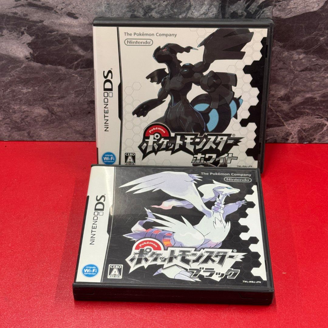 □任天堂 Nintendo ポケットモンスター ブラック ホワイト 2点セット