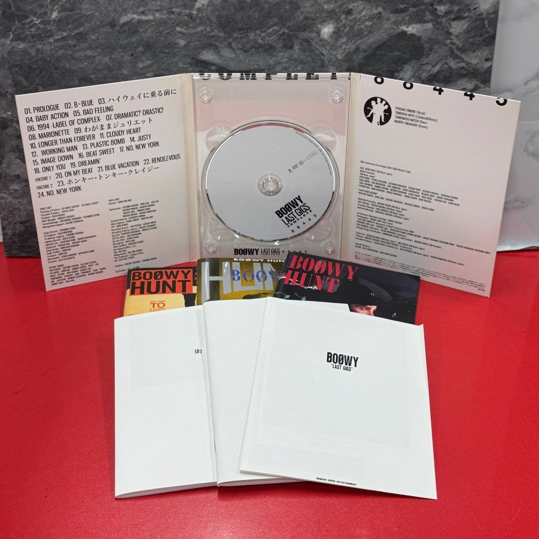 □初回盤 BOOWY “LAST GIGS”COMPLETE 邦楽DVD ブックレット5冊 BOOWY