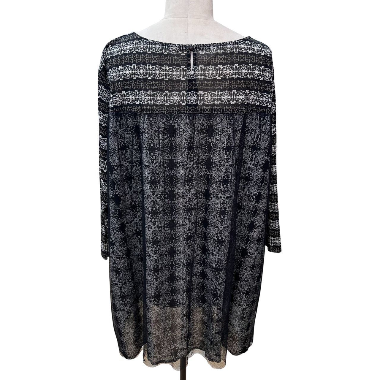 Leilian レリアン レディース トップス 七分袖 チュニック ホワイト