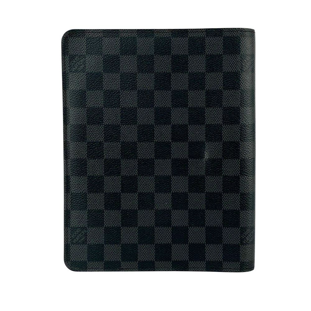 ルイヴィトン アジェンダ ビューロー 手帳 カバー A 5 ネーム入り ダミエ グラフィット R 20974 538872 11