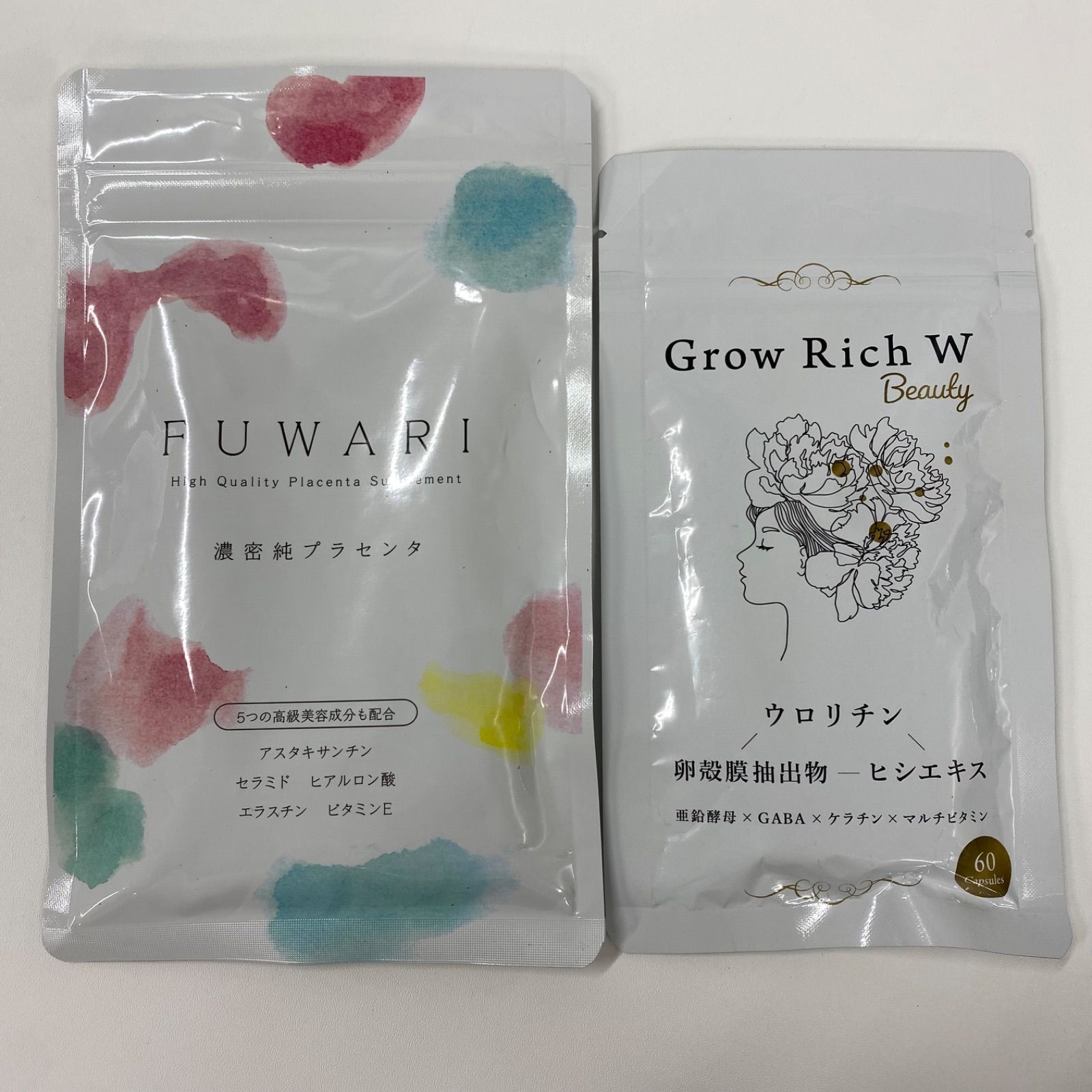 □FUWARI：180粒（90粒入 × 2袋）+ ハグコラ1袋：濃密純