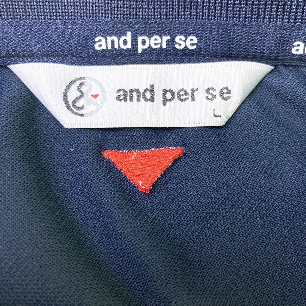 サイズ：L AND PER SE アンパスィ フロントロゴ 半袖ポロシャツ