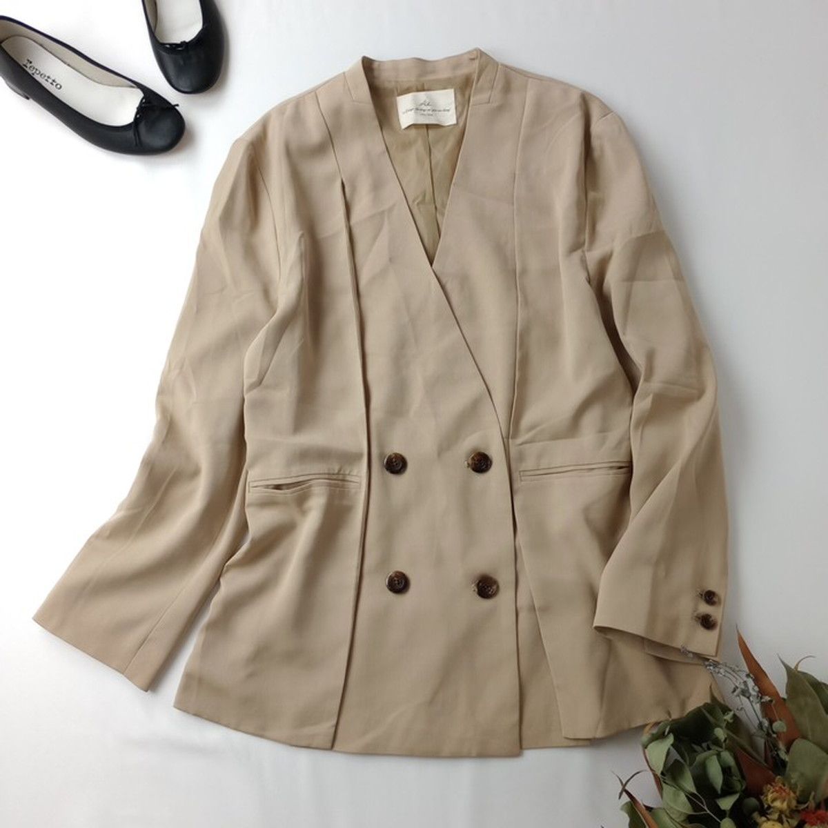 Acka エーシーケーエー collarless jacket ノーカラー ジャケット /26H
