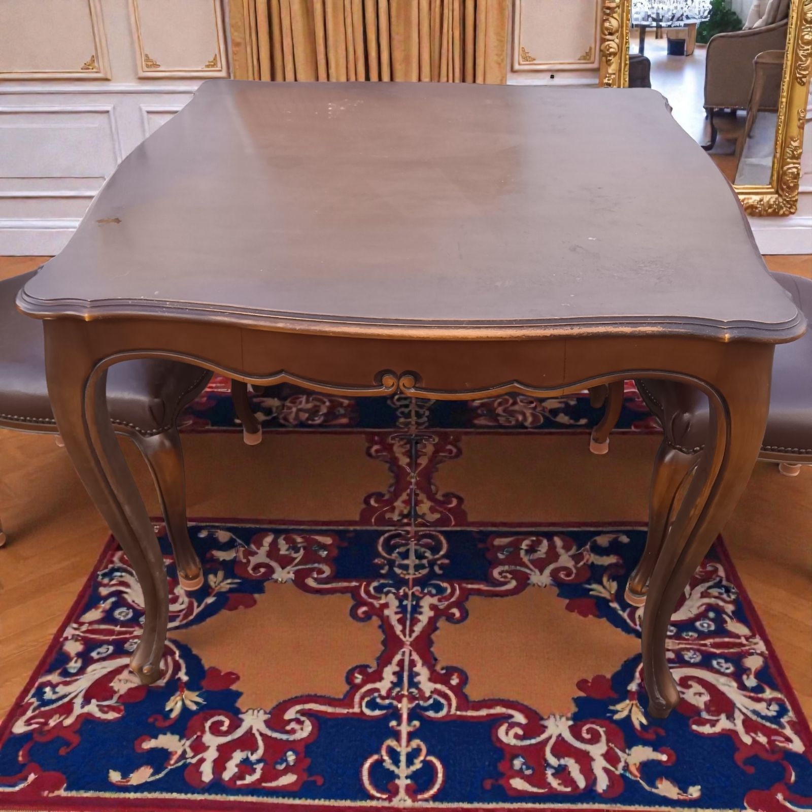 テーブル送料込　カリモク　最高級Domani　猫脚ダイニングセット　椅子送料別 最高峰 カリモク ドマーニ ダイニング3点セット モーガントン 猫脚 2人