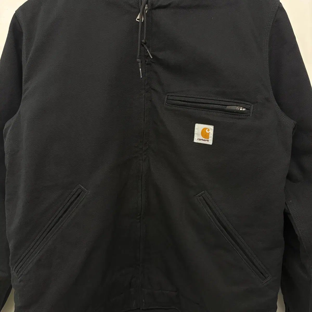 Carhartt カーハート ブラック フード ウォーク ジャケット 下/S Carhartt（カーハート） 並行輸入品 カーハートB11 Washed Duck Work