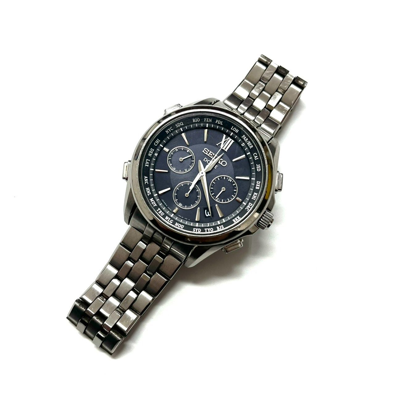 SEIKO/セイコー DOLCE/ドルチェ 8B92-0AJ0 クロノグラフ 電波ソーラー