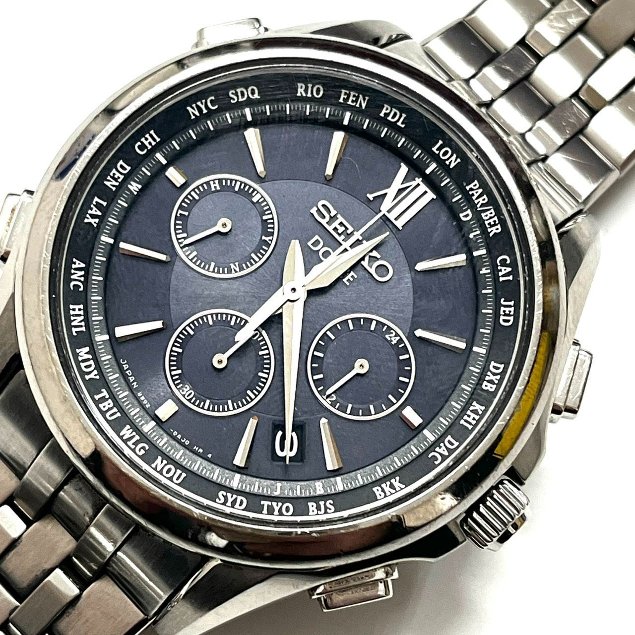 SEIKO/セイコー DOLCE/ドルチェ 8B92-0AJ0 クロノグラフ 電波ソーラー