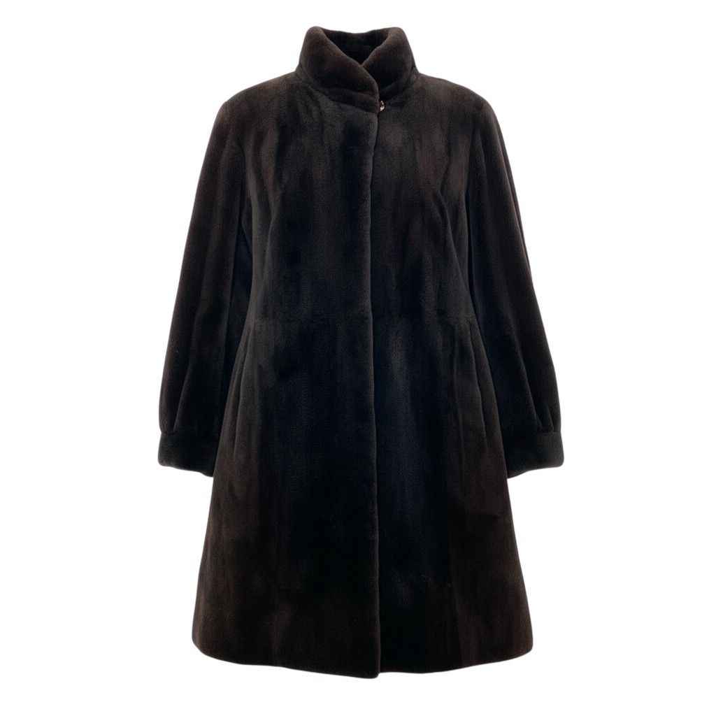 84b3 Guy Laroche ギラロッシュ シェアードミンク ロングコート サイズ