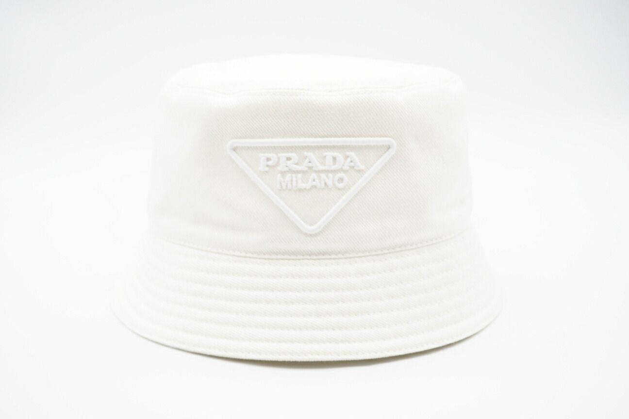 ☆3日以内返品可☆ 極美品 PRADA プラダ コットン トライアングルロゴ