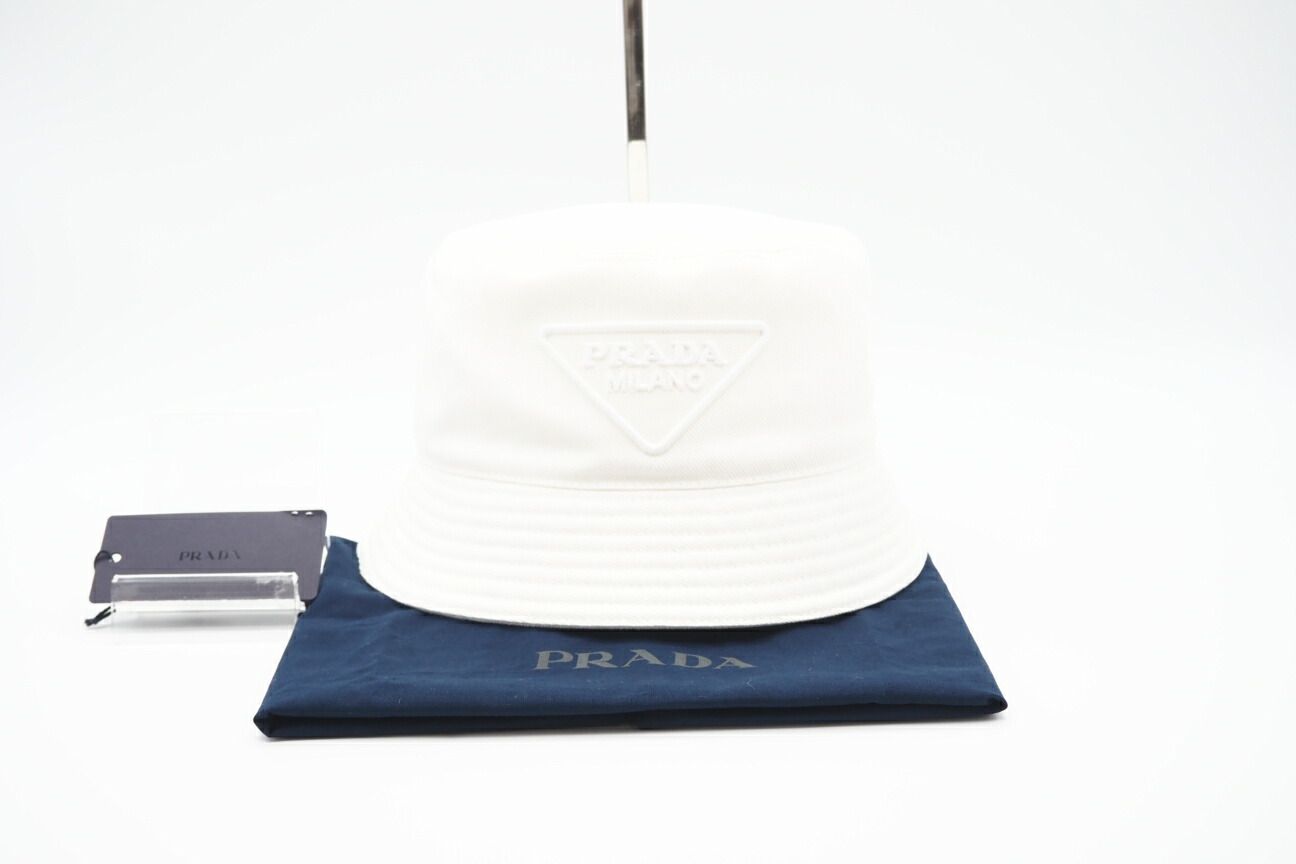 ☆3日以内返品可☆ 極美品 PRADA プラダ コットン トライアングルロゴ
