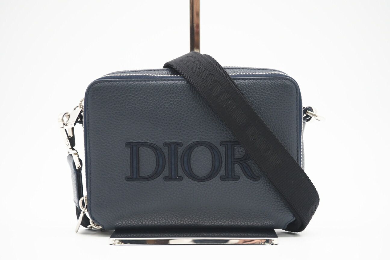 ☆3日以内返品可☆ 美品 Dior ディオール グレインドカーフスキン ロゴ