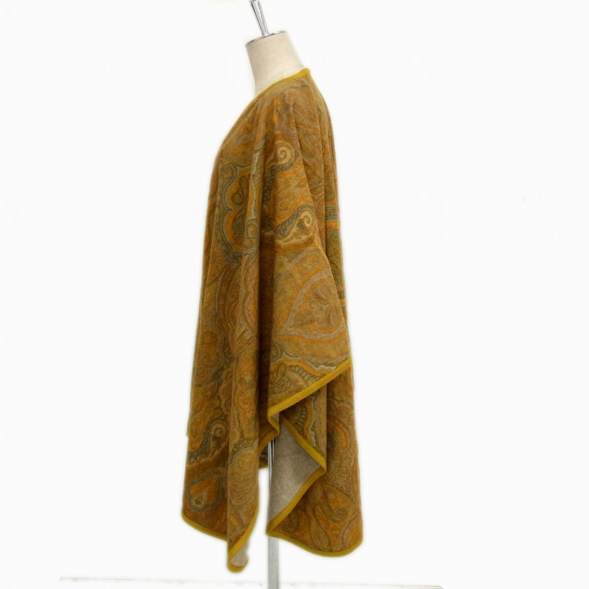 美品◇ETRO Milano エトロ ウール ケープコート マント ポンチョ