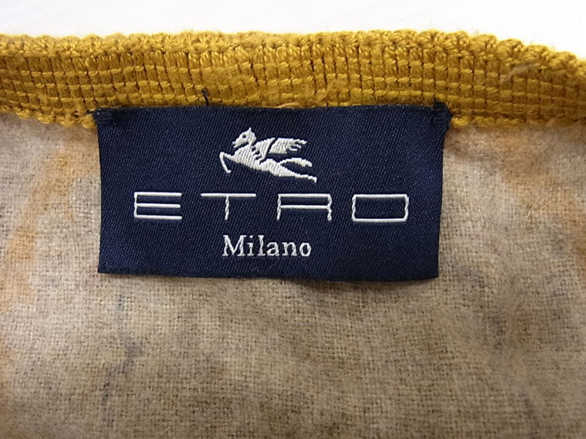 美品◇ETRO Milano エトロ ウール ケープコート マント ポンチョ