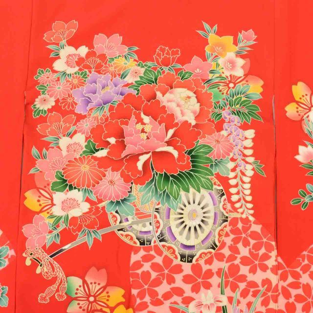 中古】 リサイクル着物 お宮参り 女の子 産着 一つ身 正絹 仕立て